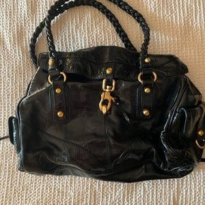 Francesco biasia black patent purse